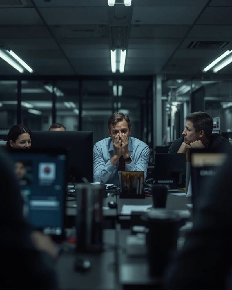 Equipo en reunión real mostrando fricción organizacional